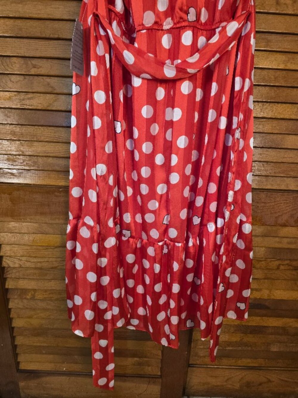 Red Polka Dot Midi Dress 24W 3X Fit Flare Wedding Guest London Times - Picture 15 of 16